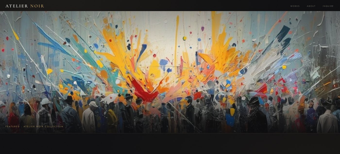 Atelier Noir gallery website