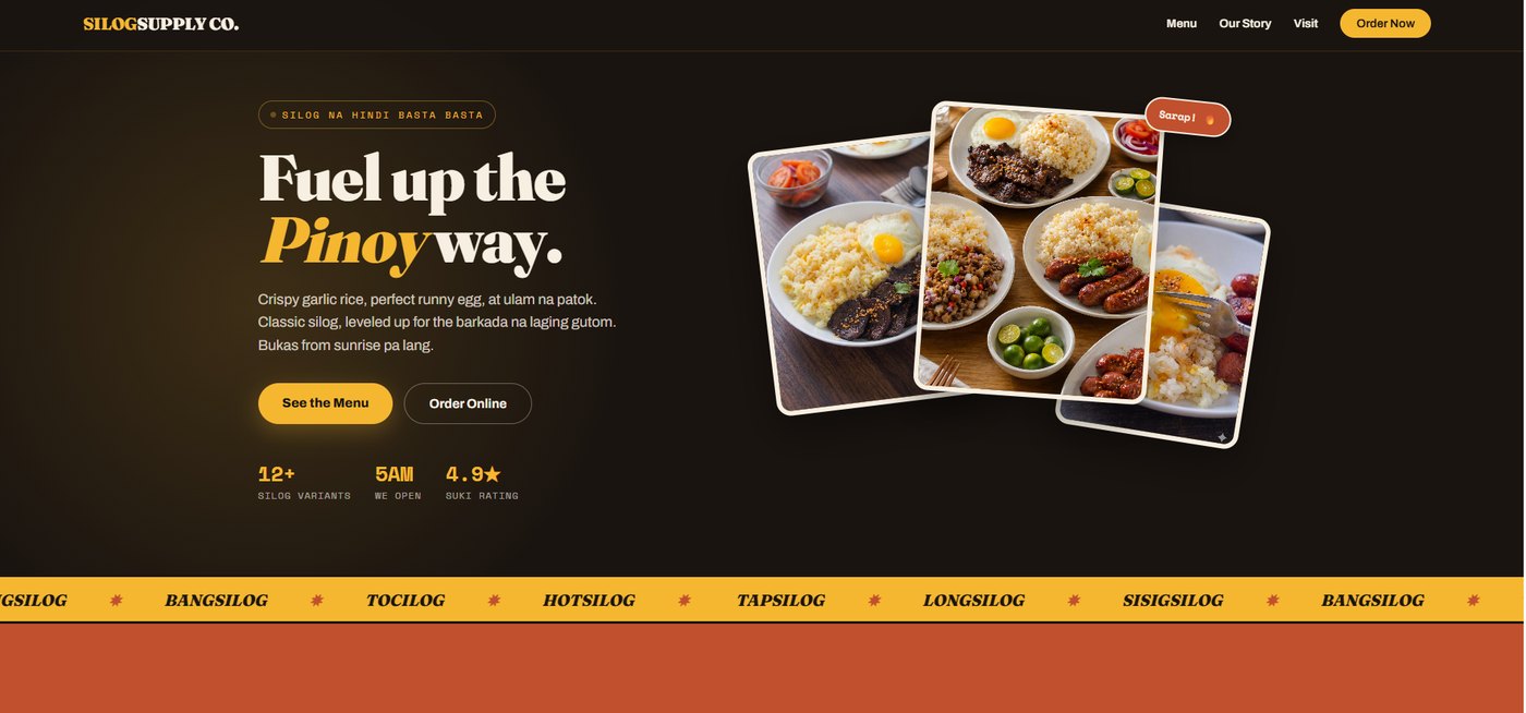 Silog Supply Co eatery website